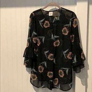 CAbi Floral Blouse